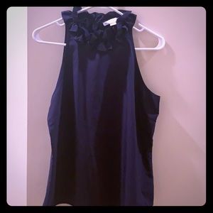 Navy Sleeveless Blouse